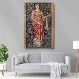Pomona - Fruit Goddess in Red Gown By Edward Burne-Jones & John Henry Dearle canvas wall art - Image 16