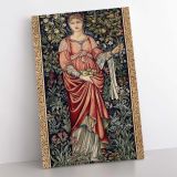 Pomona - Fruit Goddess in Red Gown By Edward Burne-Jones & John Henry Dearle canvas wall art - Image 6