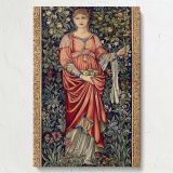 Pomona - Fruit Goddess in Red Gown By Edward Burne-Jones & John Henry Dearle canvas wall art - Image 21