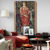 Pomona - Fruit Goddess in Red Gown By Edward Burne-Jones & John Henry Dearle canvas wall art - Image 8