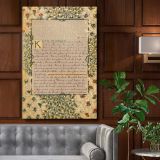 The Story of the Dwellers at Eyr - Illuminated Manuscript Floral Art By William Morris canvas wall art