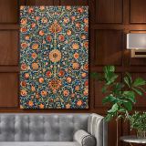 Holland Park Carpet - Ornamental Botanical Textile By William Morris canvas wall art