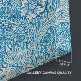 Marigold - Blue and White Botanical Wall Art By William Morris - Image 3