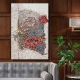 Honeysuckle - Intricate Botanical Vintage Design By William Morris canvas wall art