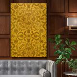 Vine - Golden Brown Floral Arts and Crafts Style By William Morris canvas wall art