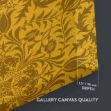 Vine - Golden Brown Floral Arts and Crafts Style By William Morris canvas wall art - Image 3