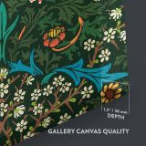 Tulip - Green, Red and Blue Floral Design By William Morris canvas wall art - Image 3