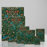 Tulip - Green, Red and Blue Floral Design By William Morris canvas wall art - Image 4
