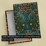Tulip - Green, Red and Blue Floral Design By William Morris canvas wall art - Image 6