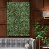 Flower Garden - Green Floral Arts and Crafts Pattern By William Morris canvas wall art