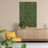 Flower Garden - Green Floral Arts and Crafts Pattern By William Morris canvas wall art - Image 5