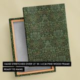 Flower Garden - Green Floral Arts and Crafts Pattern By William Morris canvas wall art - Image 6