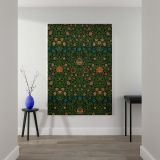 Violet and Columbine - Classic Green Botanical Art By William Morris canvas wall art - Image 2