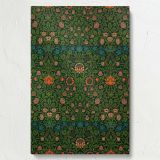 Violet and Columbine - Classic Green Botanical Art By William Morris canvas wall art - Image 7