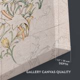 Wild Tulip - Soft Neutral Floral Sketch Art By William Morris canvas wall art - Image 3