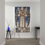 Day Angel Holding a Sun - Celestial Blue and Gold Artwork By William Morris canvas wall art - Image 2