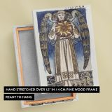 Day Angel Holding a Sun - Celestial Blue and Gold Artwork By William Morris canvas wall art - Image 6