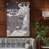 The Shepheardes Calender - Pastoral Scene with Shepherd and Sheep By William Morris canvas wall art