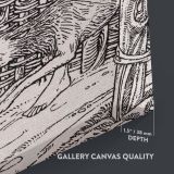 The Shepheardes Calender - Pastoral Scene with Shepherd and Sheep By William Morris canvas wall art - Image 3