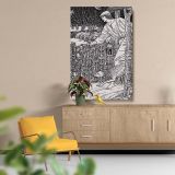 The Shepheardes Calender - Pastoral Scene with Shepherd and Sheep By William Morris canvas wall art - Image 5