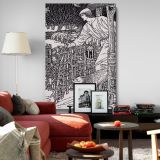 The Shepheardes Calender - Pastoral Scene with Shepherd and Sheep By William Morris canvas wall art - Image 8