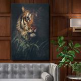 Tiger Head - Majestic Wildlife Portrait By Abbott Handerson Thayer canvas wall art