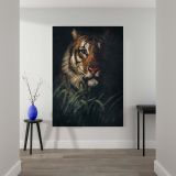 Tiger Head - Majestic Wildlife Portrait By Abbott Handerson Thayer canvas wall art - Image 2