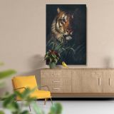Tiger Head - Majestic Wildlife Portrait By Abbott Handerson Thayer canvas wall art - Image 5