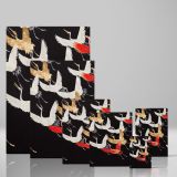 Flying Cranes - Japanese Gold Red White Bird Art canvas wall art - Image 4