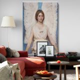 Angel - Divine Figure in White Robes By Abbott Handerson Thayer canvas wall art - Image 8