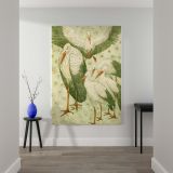 Five Storks in a Meadow - Vintage Birds with Daisies By Theo van Hoytema canvas wall art - Image 2