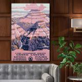 Grand Canyon National Park - 1938 Poster with Pink Cliffs By Chester Don Powell