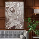 Alice's Adventures in Wonderland - 1907 Fantasy Illustration By Arthur Rackham canvas wall art
