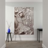 Alice's Adventures in Wonderland - 1907 Fantasy Illustration By Arthur Rackham canvas wall art - Image 2