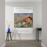 Girls in the Grass Arranging a Bouquet - Floral Impressionism By Pierre-Auguste Renoir canvas wall art - Image 2