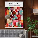 Red Green and Violet-Yellow Rhythms - Abstract Composition By Paul Klee canvas wall art