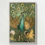 Pauw met Kippen - Peacock with Chickens Vintage Print By Theo van Hoytema - Image 7
