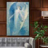 The Angel - Soft Toned Spiritual Figure By William Baxter Closson canvas wall art