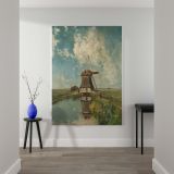 In the Month of July - Dutch Windmill Landscape Scene By Paul Joseph Constantin Gabri'l canvas wall art - Image 2