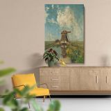 In the Month of July - Dutch Windmill Landscape Scene By Paul Joseph Constantin Gabri'l canvas wall art - Image 5
