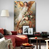Eirene - Greek Goddess of Peace with Cherubs By Ludwig Knaus canvas wall art - Image 8