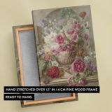 Vase with Flowers - Romantic Dutch Still Life By Pieter van Loo canvas wall art - Image 6