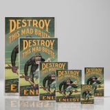 Destroy This Mad Brute - WWI Propaganda Poster with Gorilla By Harry Ryle Hopps - Image 4