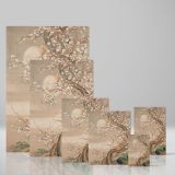 Plum Blossoms in Moonlight - Japanese Silk Painting By S_ Shizan canvas wall art - Image 4