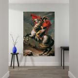 Napoleon Crossing the Alps - Heroic Equestrian Painting By Jacques-Louis David canvas wall art - Image 2