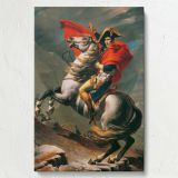 Napoleon Crossing the Alps - Heroic Equestrian Painting By Jacques-Louis David canvas wall art - Image 7