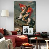 Napoleon Crossing the Alps - Heroic Equestrian Painting By Jacques-Louis David canvas wall art - Image 8