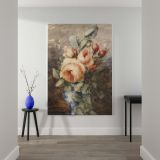 Boeket Rozen in een Vaas - Dutch Watercolor Floral By Adrienne Jacqueline s Jacob canvas wall art - Image 2