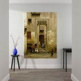 The Courtyard of a House in Cairo - Egyptian Street Scene By Willem de Famars Testas canvas wall art - Image 2