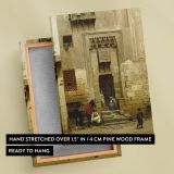 The Courtyard of a House in Cairo - Egyptian Street Scene By Willem de Famars Testas canvas wall art - Image 6